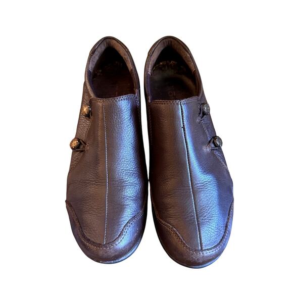 Taos 8.5 Encore Slip On Loafers $140 Casual Shoes Leather COMFORT Clogs Brown - Picture 2 of 7